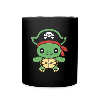 Pirat - Tasse einfarbig - Schwarz - Vorne
