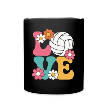 Amour du volley-ball - Mug uni - noir - Devant