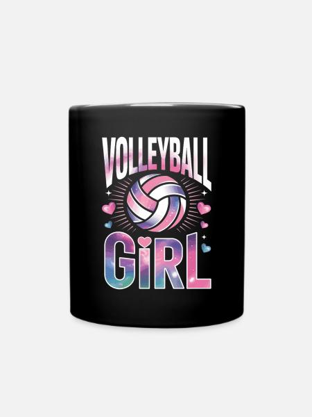 Volleyball Girl Volleyballer - Tasse einfarbig - Schwarz