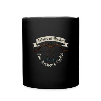 Bogenschütze - persischer Bogen - Tasse einfarbig - Schwarz - Vorne