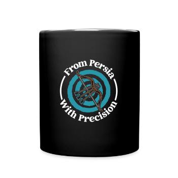 Persische Präzision - persischer Bogen - Tasse einfarbig - Schwarz - Vorne