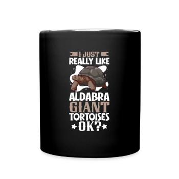 I love my Aldabra giant tortoise - Full Colour Mug - black - Front