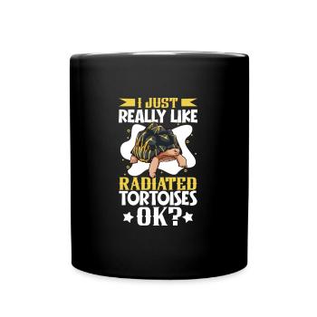 I love my radiated tortoise - Full Colour Mug - black - Front