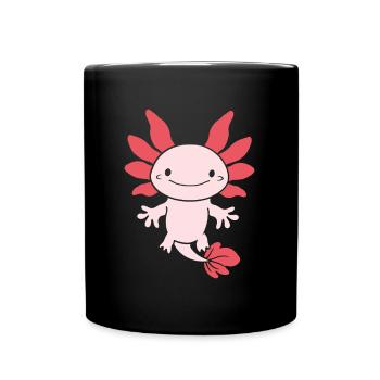 Axolotl - Tasse einfarbig - Schwarz - Vorne