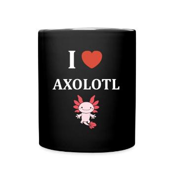 Axolotl - Tasse einfarbig - Schwarz - Vorne