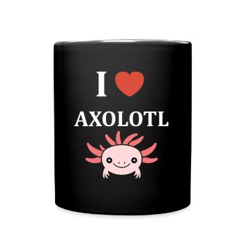 Axolotl - Tasse einfarbig - Schwarz - Vorne