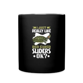 I love my red-eared turtle - Full Colour Mug - black - Front