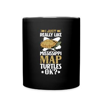 J’adore ma tortue tuberculée du Mississippi - Mug uni - noir - Devant