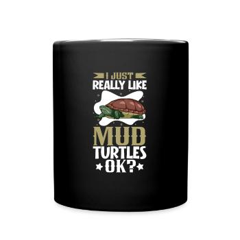 J’adore ma tortue - Mug uni - noir - Devant