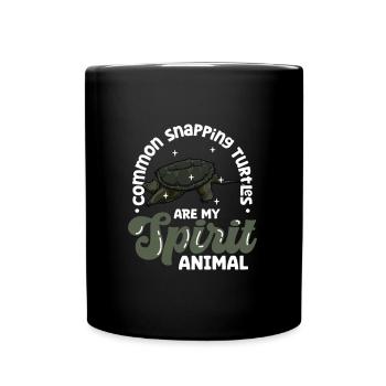 Mon animal spirituel - Tortue serpentine - Mug uni - noir - Devant
