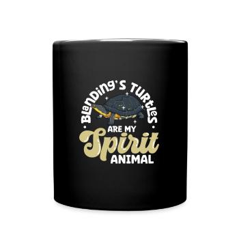 Mon animal spirituel - Tortue d’étang - Mug uni - noir - Devant