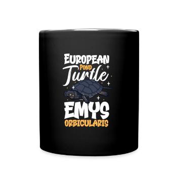 Tortue de l’étang - Mug uni - noir - Devant