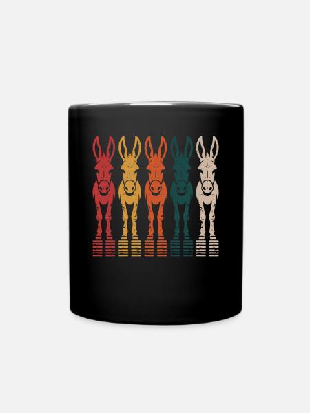 Esel - Tasse einfarbig - Schwarz