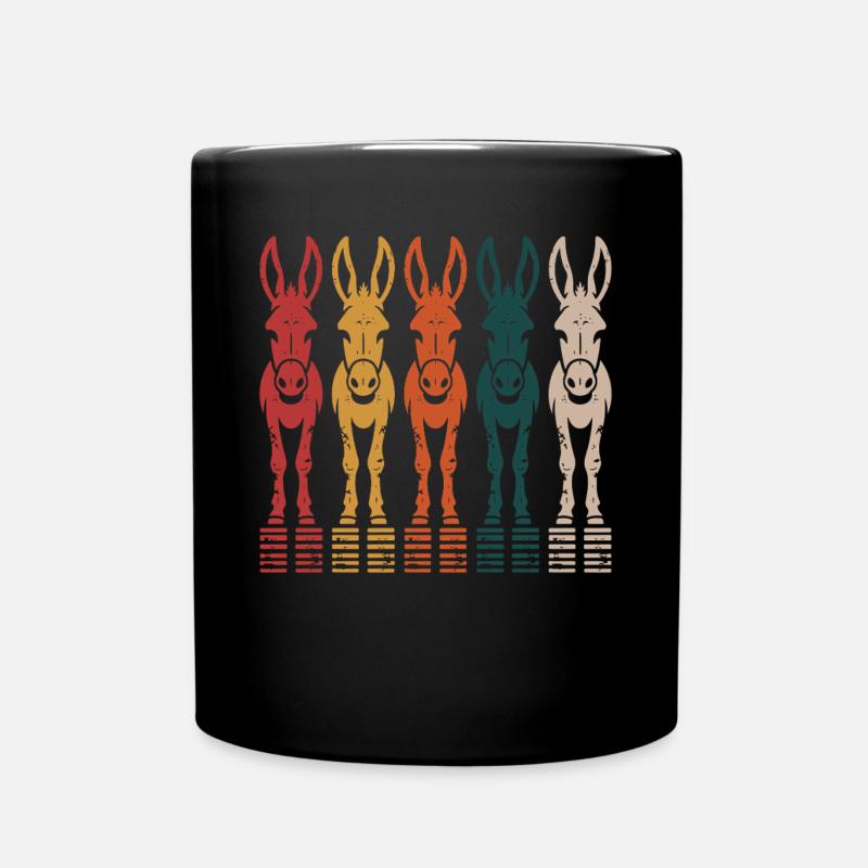 Esel - Tasse einfarbig - Schwarz