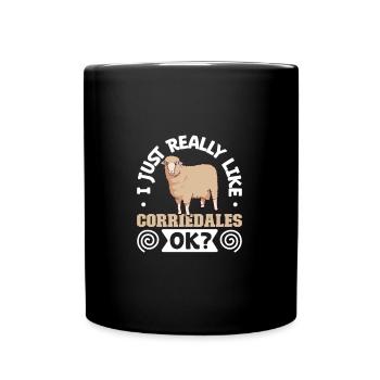 I love my Corriedale domestic sheep - Full Colour Mug - black - Front