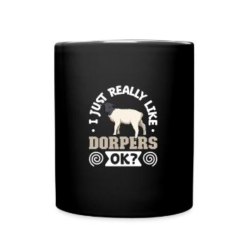 I love my Dorpers sheep - Full Colour Mug - black - Front