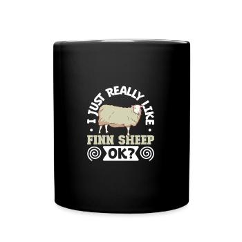 I love my Finn sheep - Full Colour Mug - black - Front