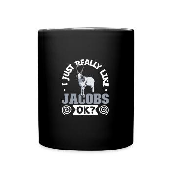 I love my Jacob sheep - Full Colour Mug - black - Front
