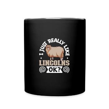 I love my Lincoln sheep - Full Colour Mug - black - Front