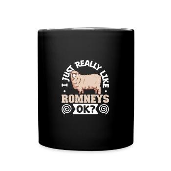 I love my Romney sheep - Full Colour Mug - black - Front