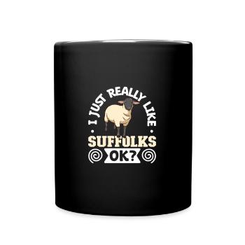 I love my Suffolk sheep - Full Colour Mug - black - Front