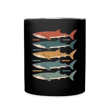 Walhai Hai Meeresbewohner Meer - Tasse einfarbig - Schwarz - Vorne