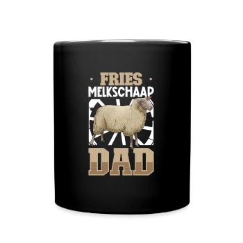 Ostfriesisches Milchschaf Papa - Tasse einfarbig - Schwarz - Vorne