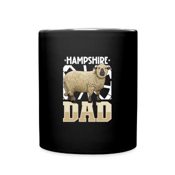 Hampshire-Schaf Papa - Tasse einfarbig - Schwarz - Vorne
