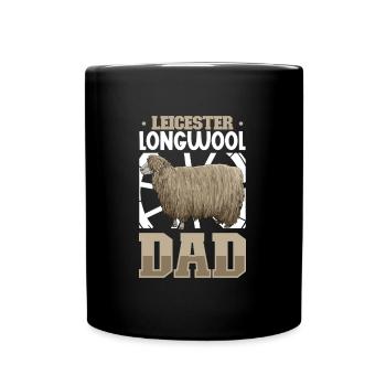 Leicester Long Wool Sheep Dad - Full Colour Mug - black - Front