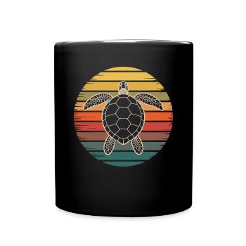 Vintage Turtle - Full Colour Mug - black - Front