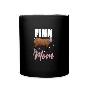 Finnschaf Mama - Tasse einfarbig - Schwarz - Vorne