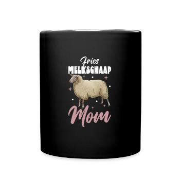 Ostfriesisches Milchschaf Mama - Tasse einfarbig - Schwarz - Vorne