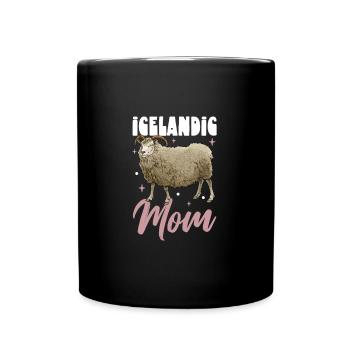 Maman mouton islandaise - Mug uni - noir - Devant