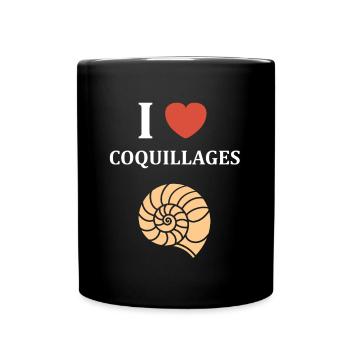 coquillage - Mug uni - noir - Devant