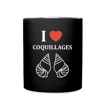 coquillage - Mug uni - noir - Devant