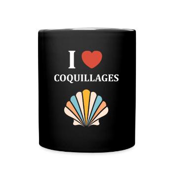 coquillage - Mug uni - noir - Devant