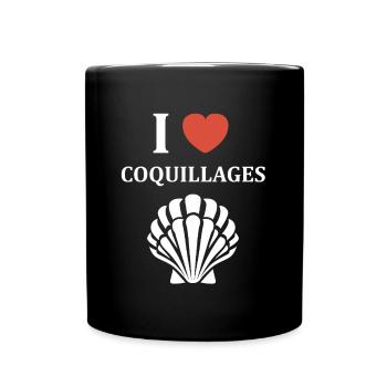 coquillage - Mug uni - noir - Devant