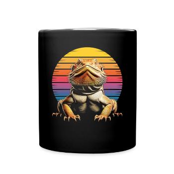 Bearded Dragon Reptile - Full Colour Mug - black - Front