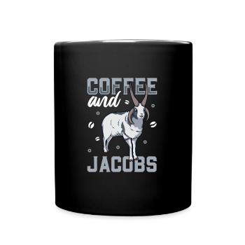 Le café et les moutons de Jacob - Mug uni - noir - Devant