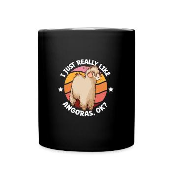 J’adore ma chèvre angora - Mug uni - noir - Devant