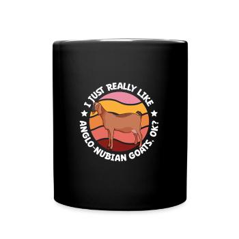 I love my Anglo-Nubian goat - Full Colour Mug - black - Front