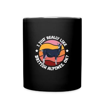 I love my British Alpine goat - Full Colour Mug - black - Front