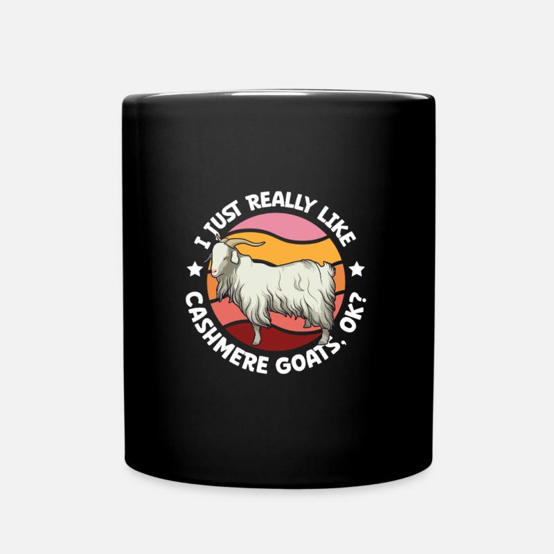 J’adore ma chèvre cachemire - Mug uni - noir