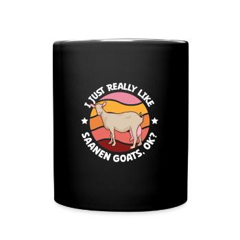 I love my Saanen goat - Full Colour Mug - black - Front