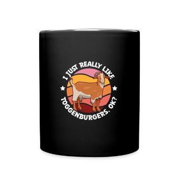 I love my Toggenburg goat - Full Colour Mug - black - Front