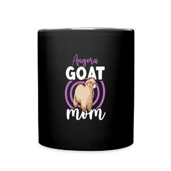 Maman d’une chèvre angora - Mug uni - noir - Devant