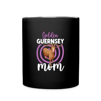 Mama einer Golden Guernsey Ziege - Tasse einfarbig - Schwarz - Vorne