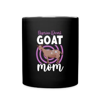 Mama einer Afrikanische Zwergziege - Tasse einfarbig - Schwarz - Vorne