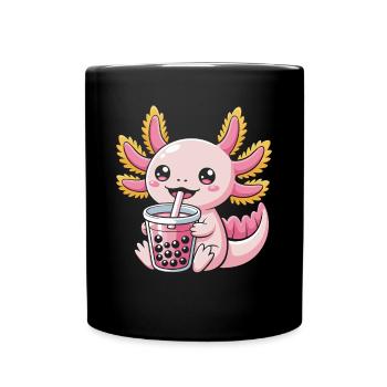 Axolotl mignon - Mug uni - noir - Devant