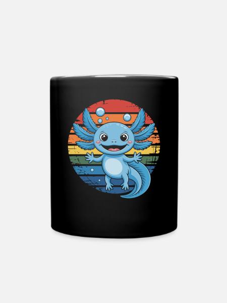 Axolotl Amphibie - Tasse einfarbig - Schwarz